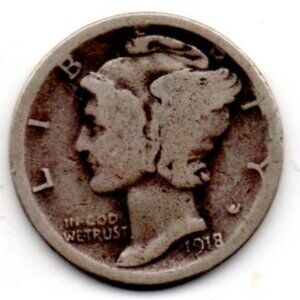 Estate Find -1918 P Mercury Dime - 90% Silver
